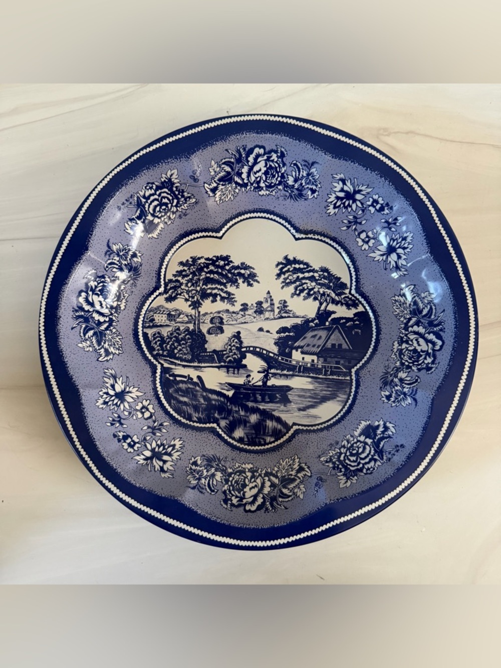 Vintage 70s Daher-design decorated ware serving bowl from The Tin Box Company